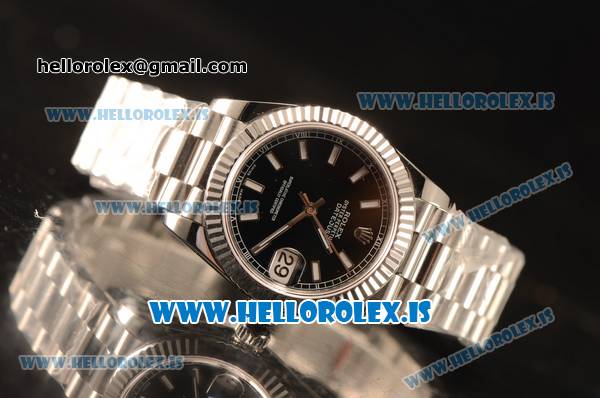 Rolex Datejust 31 Steel 2836 Auto With Steel Bracelet Black Dial - Click Image to Close