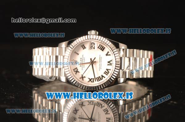 Rolex Datejust 31 Steel 2836 Auto With Steel Bracelet White Dial Roman - Click Image to Close