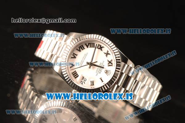 Rolex Datejust 31 Steel 2836 Auto With Steel Bracelet White Dial Roman - Click Image to Close