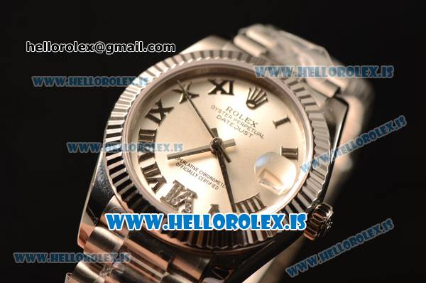 Rolex Datejust 31 Steel 2836 Auto With Steel Bracelet Sliver Dial Roman - Click Image to Close