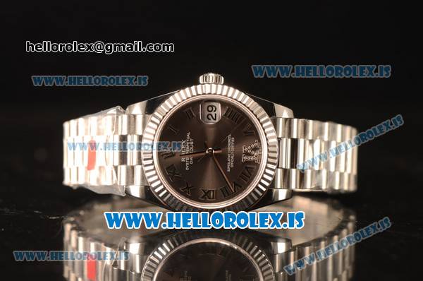 Rolex Datejust 31 Steel 2836 Auto With Steel Bracelet Grey Dial Roman Diamond - Click Image to Close