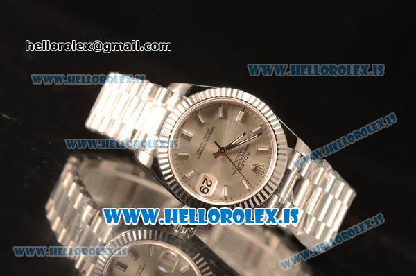 Rolex Datejust 31 Steel 2836 Auto With Steel Bracelet Sliver Dial Stick - Click Image to Close