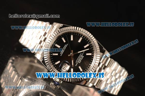 Rolex Datejust 41 Steel Rolex 3235 Auto With Steel Bracelet Black Dial Stick - Click Image to Close