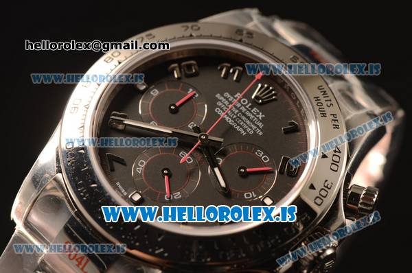 Rolex Daytona 904 Steel Rolex 4130 Auto Best Edition 1:1 Clone Black Dial Numberal 116509BKAO - Click Image to Close