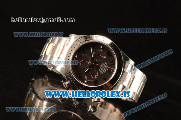 Rolex Daytona 904 Steel Rolex 4130 Auto Best Edition 1:1 Clone Black Dial Numberal 116509BKAO - Click Image to Close