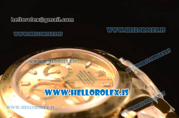 Rolex Daytona Yellow Gold Rolex 4130 Auto Best Edition 1:1 Clone Gold Dial 116508 - Click Image to Close