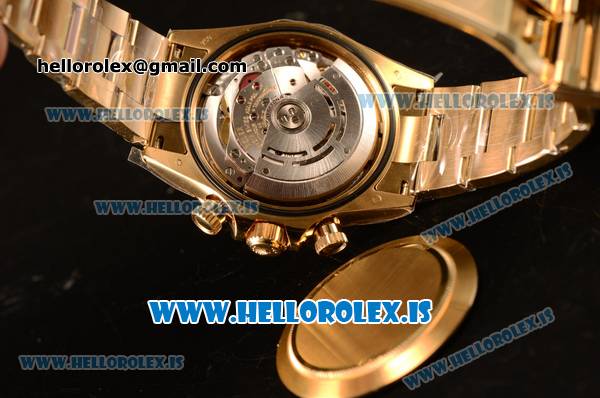 Rolex Daytona Yellow Gold Rolex 4130 Auto Best Edition 1:1 Clone Black Dial 116508 - Click Image to Close