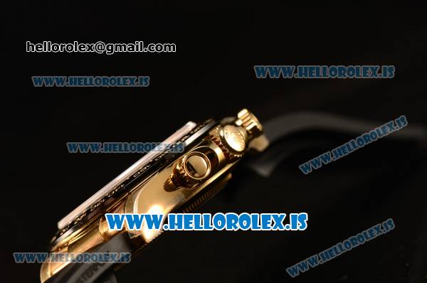 Rolex Daytona Yellow Gold Rolex 4130 Auto Rubber Best Edition 1:1 Clone Gold Dial Stick 116518LN - Click Image to Close