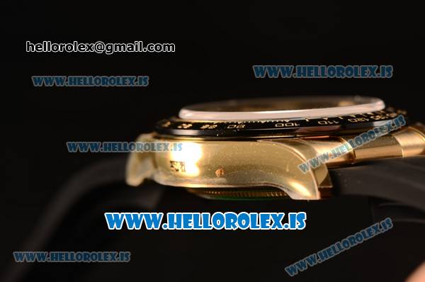 Rolex Daytona Yellow Gold Rolex 4130 Auto Rubber Best Edition 1:1 Clone Gold Dial Stick 116518LN - Click Image to Close