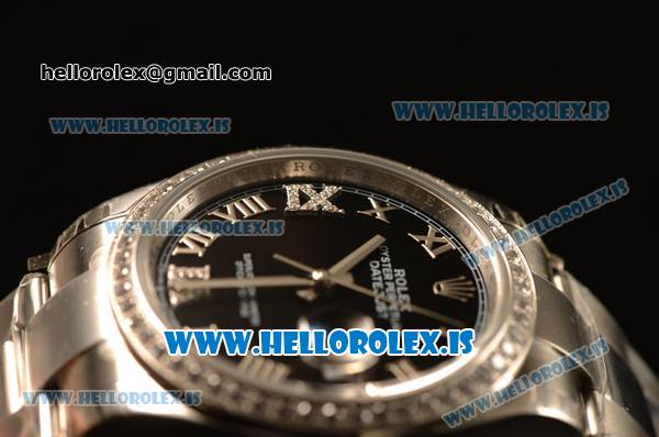 Rolex Datejust Black Dial With Diamond Bezel Steel Rolex 3255 - Click Image to Close