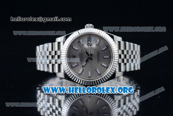 Rolex Datejust II Swiss ETA 2836 Automatic Steel Case with Sliver Dial Stick Markers and Stainless Steel Bracelet (BP) - Click Image to Close