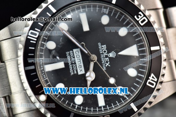 Rolex Submariner Comex Asia 2813 Automatic Steel Case with Black Dial White Dots Markers and Steel Bracelet - Click Image to Close