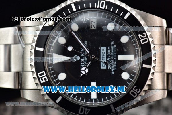 Rolex Submariner Comex Asia 2813 Automatic Steel Case with Black Dial White Dots Markers and Steel Bracelet - Click Image to Close