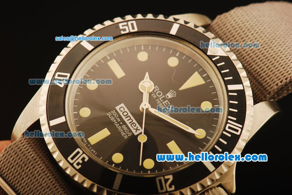 Rolex Submariner Tiffany&Co. Swiss ETA 2836 Automatic Steel Case with Black Dial and Nylon Strap - Click Image to Close