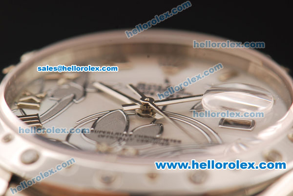 Rolex Datejust Asia 2813 Automatic Full Steel Case with Diamond Bezel and White MOP Dial-SS Strap - Click Image to Close