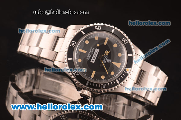 Rolex Submariner Oyster Perpetual Comex Asia 2813 Automatic Full Steel with Black Dial-ETA Coating - Click Image to Close