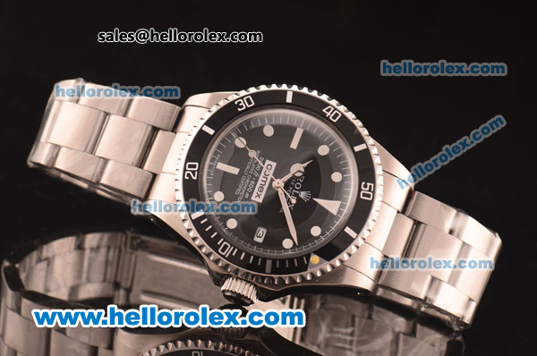 Rolex Submariner Oyster Perpetual Comenx Swiss ETA 2836 Automatic Full Steel with Black Dial and White Markers - Click Image to Close