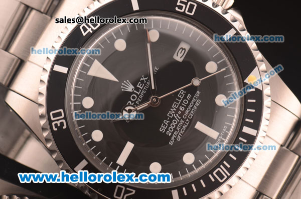 Rolex Sea-Dweller Asia 2813 Automatic Full Steel with White Markers -ETA Coating - Click Image to Close