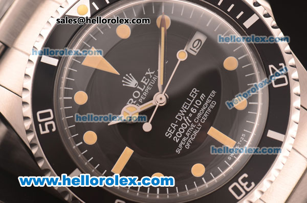 Rolex Oyster Perpetual Sea-Dweller Swiss ETA 2836 Automatic Full Steel with Yellow Markers -ETA Coating - Click Image to Close