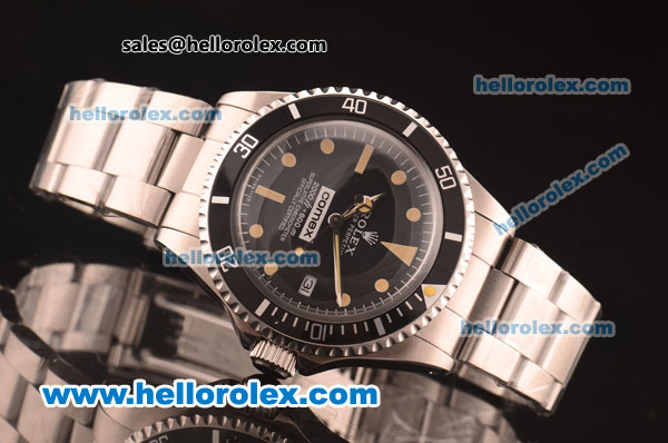 Rolex Submariner Oyster Perpetual Comex Asia 2813 Automatic Full Steel with Black Dial and Yellow Markers-ETA Coating - Click Image to Close