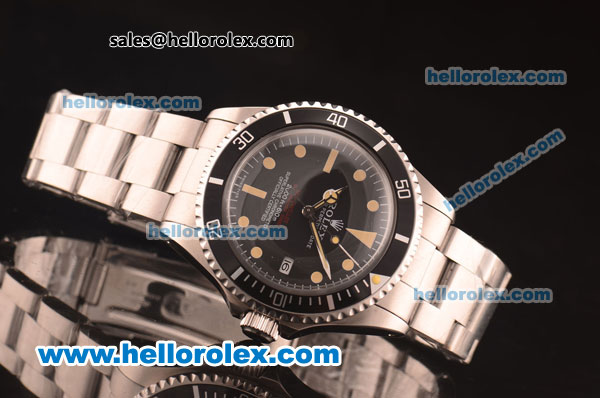 Rolex Sea-Dweller Submariner 2000 Asia 2813 Automatic Full Steel with Yellow Markers-ETA Coating - Click Image to Close
