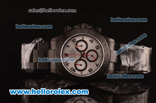 Rolex Daytona Chronograph Swiss Valjoux 7750 Automatic Brushed Full PVD and Grey Silver Dial - Click Image to Close