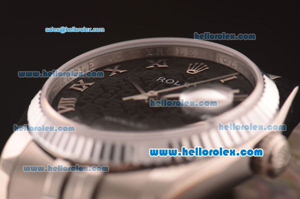 Rolex Datejust Oyster Perpetual Date Automatic with Black Dial and Roman Marking-Small Calendar - Click Image to Close
