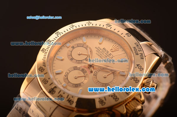 Rolex Daytona Chronograph Automatic Movement Full Gold with Golden Dial - Click Image to Close