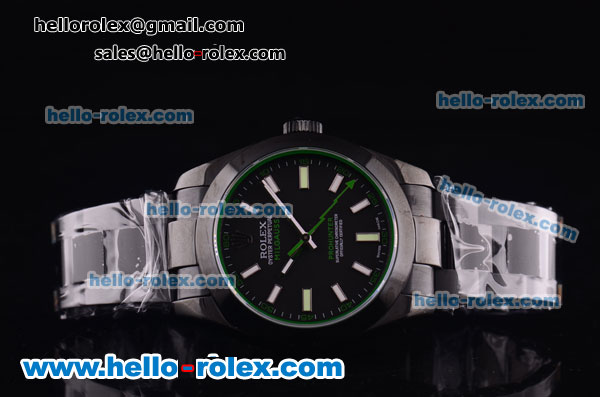 Rolex Milgauss Rolex 3131 Automatic Full PVD Case with Black Dial - Click Image to Close