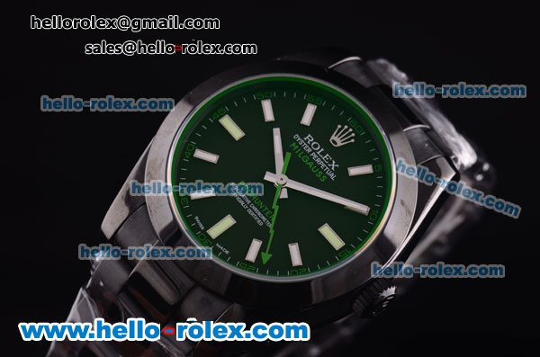 Rolex Milgauss Rolex 3131 Automatic Full PVD Case with Black Dial - Click Image to Close