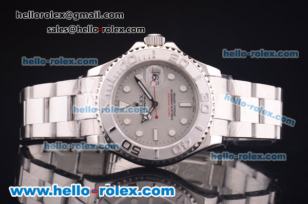 Rolex Yachtmaster Rolex Super 3135 Full Steel with Silver Dial and White Markers - Click Image to Close