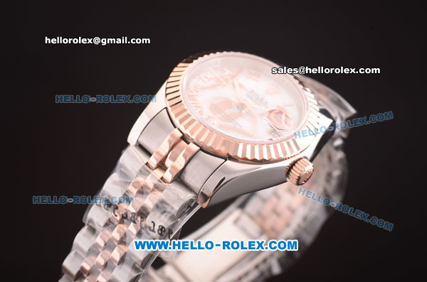Rolex Datejust Swiss ETA 2671 Automatic Two Tone with White MOP Dial-31mm - Click Image to Close