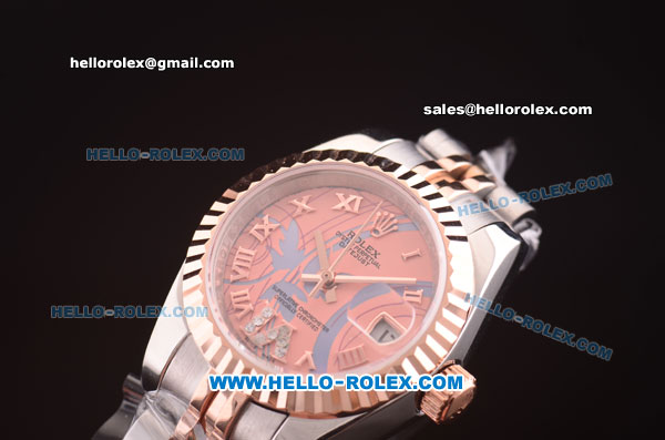 Rolex Datejust Swiss ETA 2671 Automatic Two Tone with Pink MOP Dial-31mm - Click Image to Close