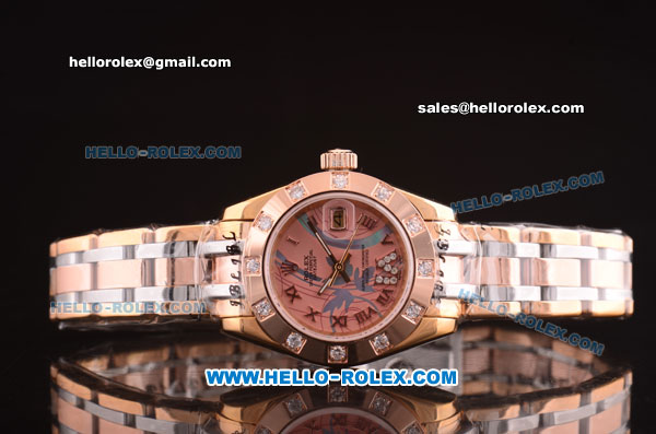 Rolex Datejust Automatic Yellow Gold Case with Diamond Bezel and Pink MOP Dial-29mm - Click Image to Close