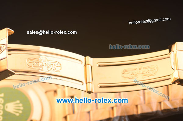 Rolex Yachtmaster Swiss ETA 2836 Automatic Full Gold with Gold Dial 10 Micron Plated-1:1 Original - Click Image to Close