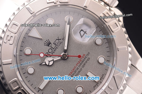 Rolex Yachtmaster Swiss ETA 2836 Automatic Full Steel with Silver Dial 10 Micron Plated-1:1 Original - Click Image to Close