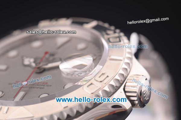 Rolex Yachtmaster Swiss ETA 2836 Automatic Full Steel with Silver Dial 10 Micron Plated-1:1 Original - Click Image to Close