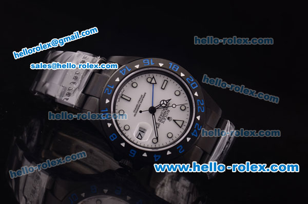 Rolex Explorer II PXD Limited Edition Swiss ETA 2836 Automatic Full PVD with White Dial - Click Image to Close