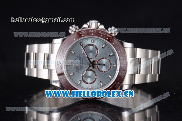 Rolex Daytona Clone Rolex 4130 Automatic Stainless Steel Case/Bracelet with Stick Markers and Blue Dial (EF) - Click Image to Close