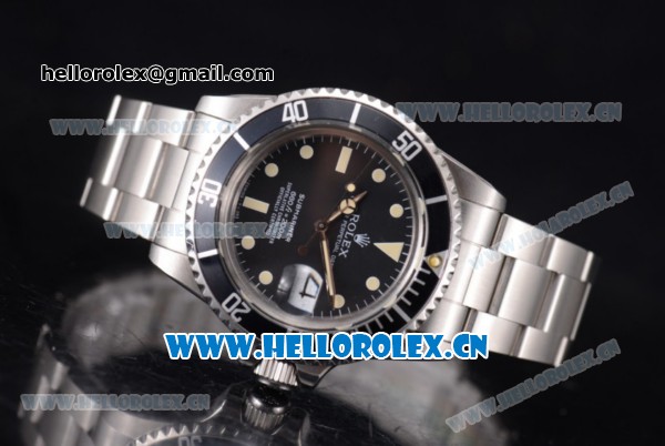 Rolex Submariner Swiss ETA 2836 Automatic Stainless Steel Case/Bracelet with Black Dial and Dot Markers - Click Image to Close