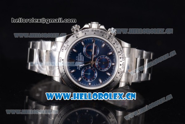 Rolex Cosmograph Daytona 2016 Baselworld Swiss Valjoux 7750 Automatic Stainless Steel Case/Bracelet with Blue Dial and Stick Markers - 1:1 Original (J12) - Click Image to Close