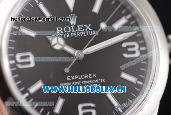 Rolex Explorer Swiss ETA 2836 Automatic Stainless Steel Case/Bracelet with Black Dial and Stick/Arabic Numeral Markers (JF) - Click Image to Close