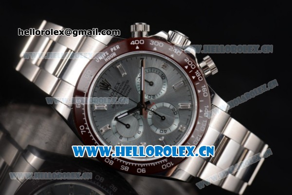 Rolex Cosmograph Daytona Swiss Valjoux 7750 Automatic Stainless Steel Case/Bracelet with Blue Dial and Stick Markers (BP) - Click Image to Close