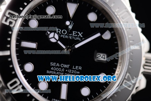 Rolex Sea-Dweller Clone Rolex 3135 Automatic Stainless Steel Case/Bracelet with Black Dial and Dot Markers (BP) - Click Image to Close