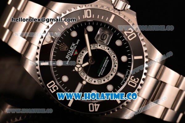 Rolex GMT-Master II Chronometer Asia Automatic Full Steel with Black Dial and White Markers - Click Image to Close