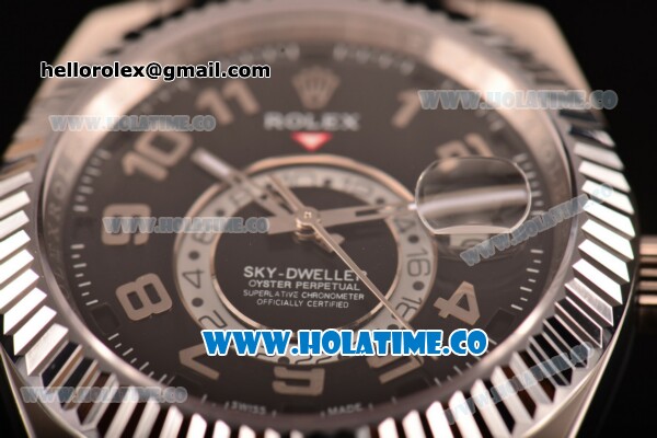 Rolex Sky-Dweller Asia Automatic Steel Case with Black Dial and Arabic Numeral Markers - Click Image to Close