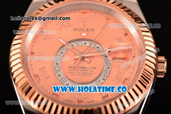 Rolex Sky-Dweller Asia Automatic Two Tone Case with Black Dial and Roman Numeral Markers - Click Image to Close