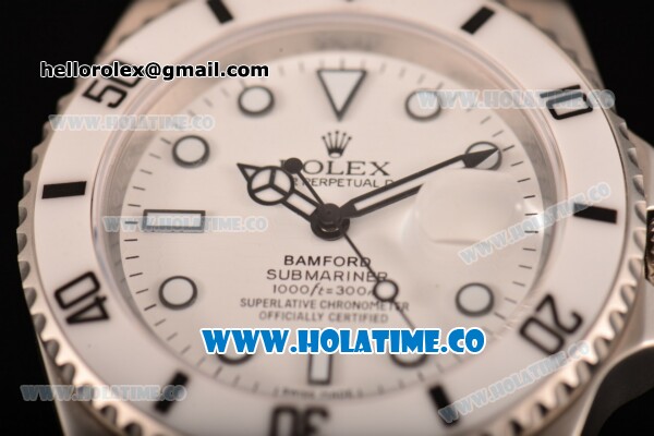 Rolex Submariner 40MM Asia Automatic Full Steel with Dot Markers and WHite Dial - Click Image to Close