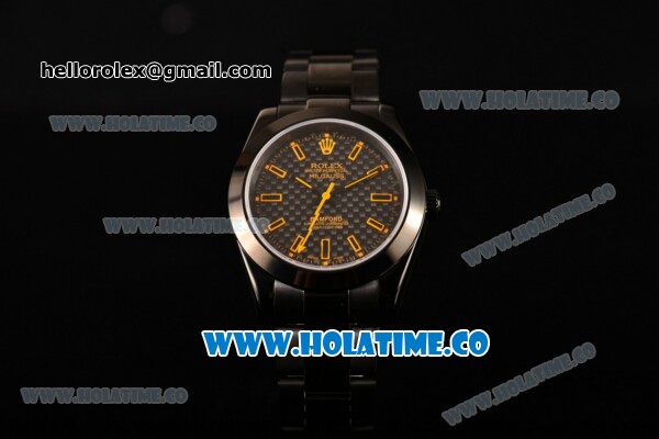 Rolex Milgauss Asia Automatic Full PVD with Yellow Stick Markers and Black Dial - Click Image to Close
