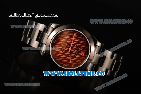 Rolex Milgauss Asia Automatic Full PVD with Orange Dial and Dot Markers - Click Image to Close